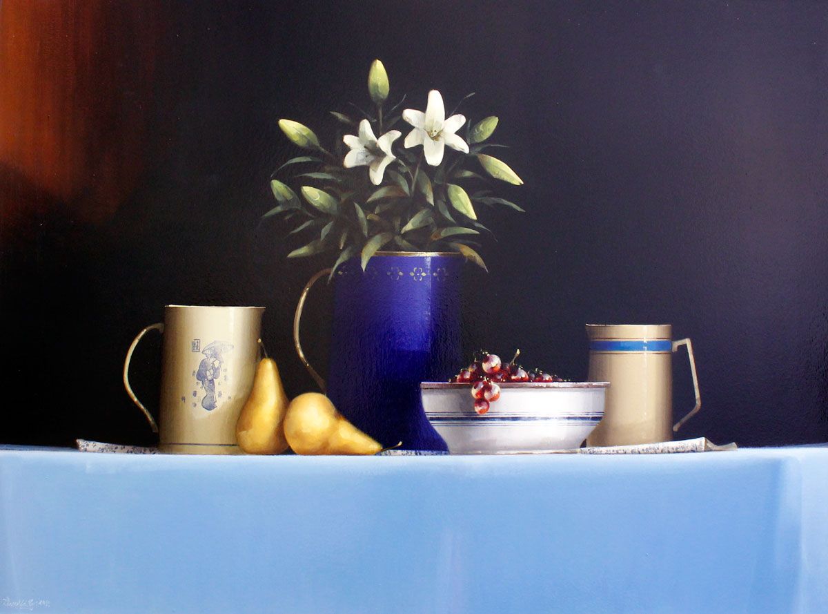Still Life with Lillies and Pears