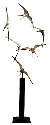 Swallows In Flight by Ian Pollock